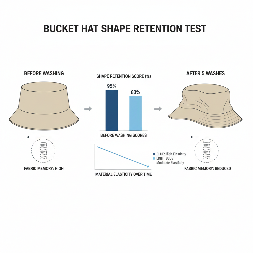 bucket hat shape retention test chart