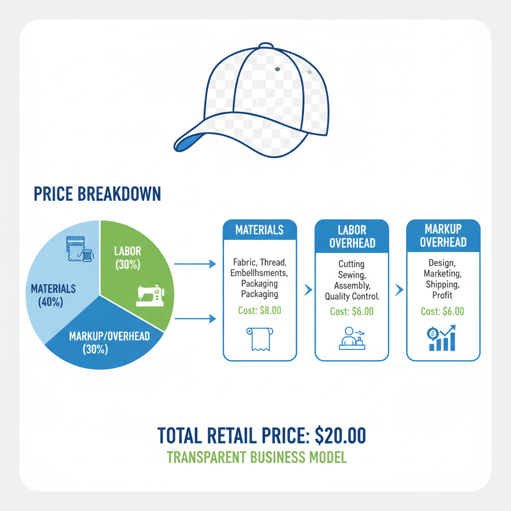baseball cap pricing breakdown chart