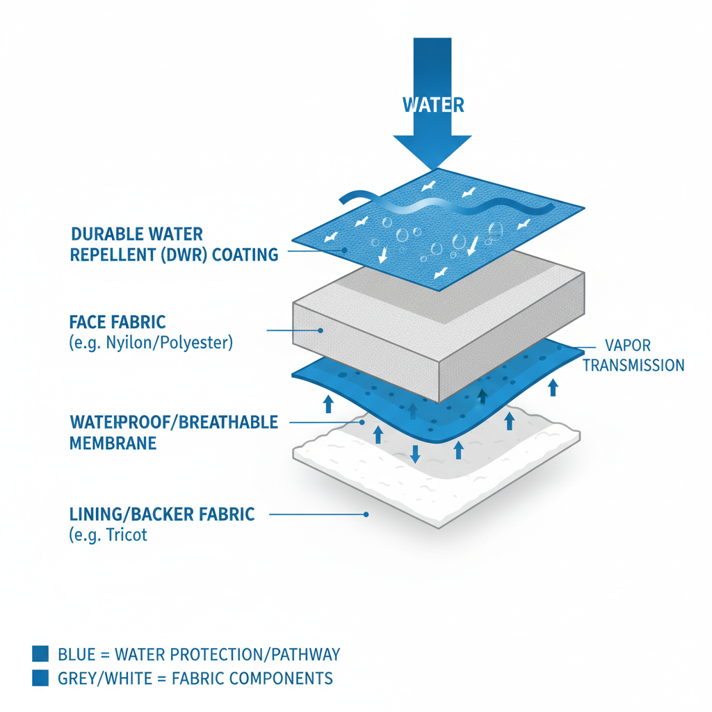 waterproof fabric technology diagram