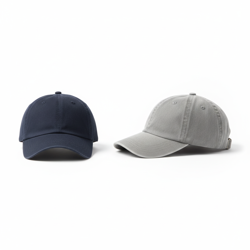 structured vs unstructured baseball cap comparison