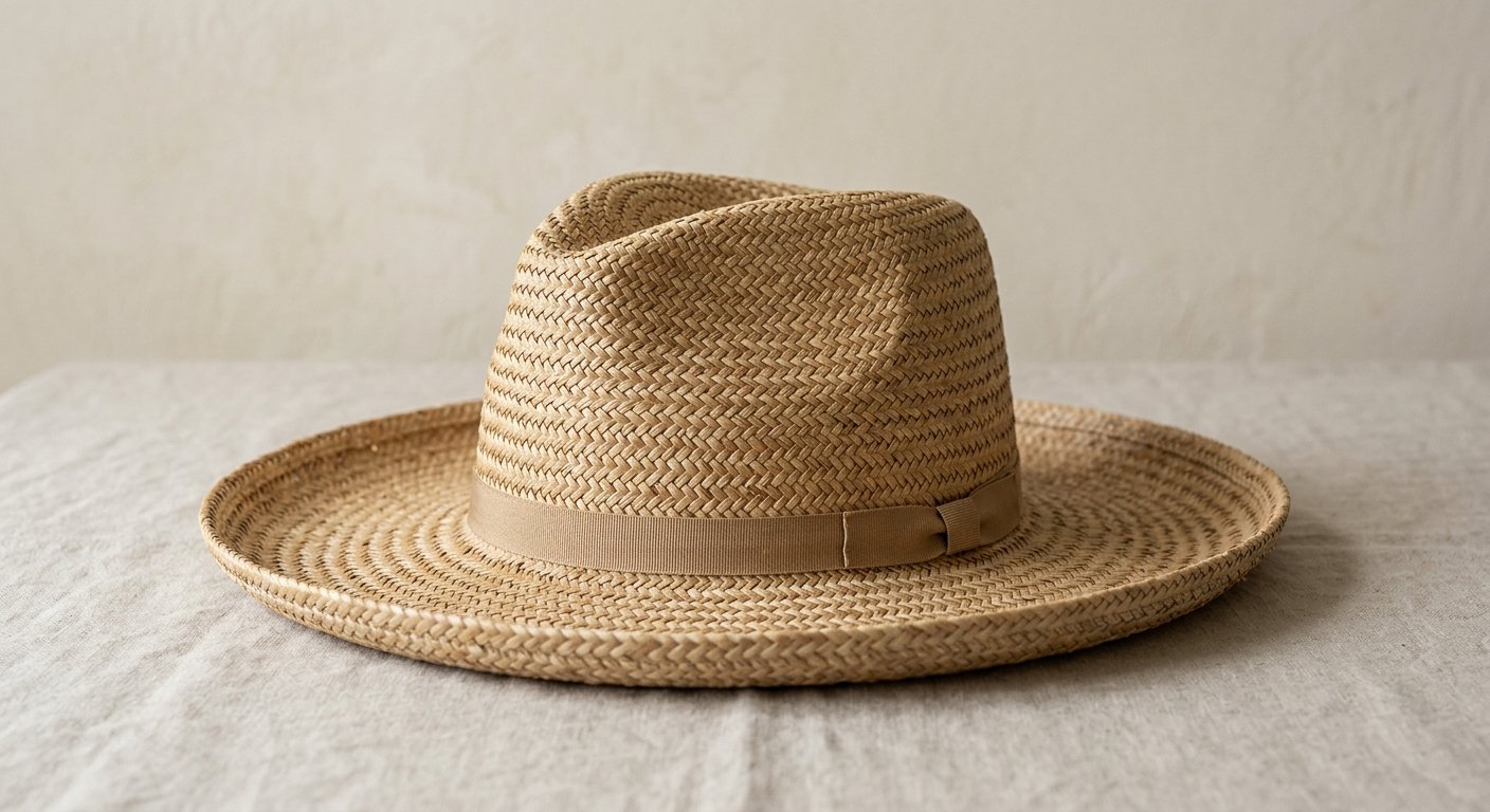 single straw hat product detail for resort retail buyers
