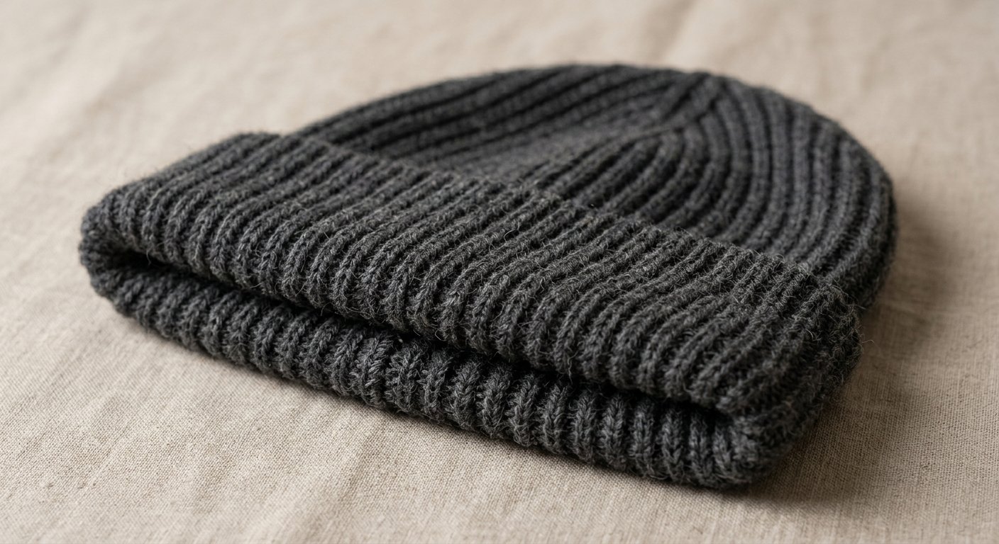single knitted beanie product detail for winter retail buyers