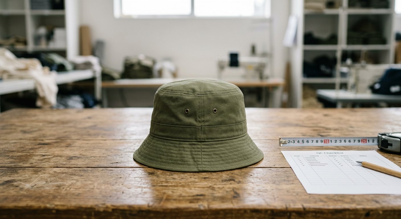 Wholesale bucket hat bulk order inspection sample checking MOQ pricing guide