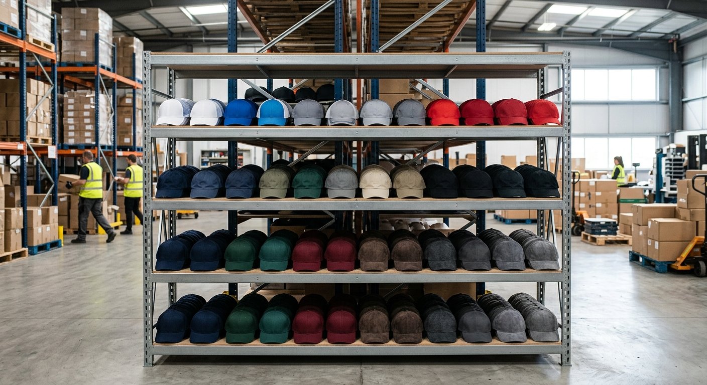 Baseball Caps Display - Different Fabric Weights for Wholesale Inventory