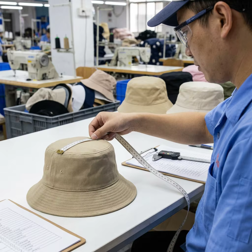 bucket hat quality inspection for summer promotional bulk orders