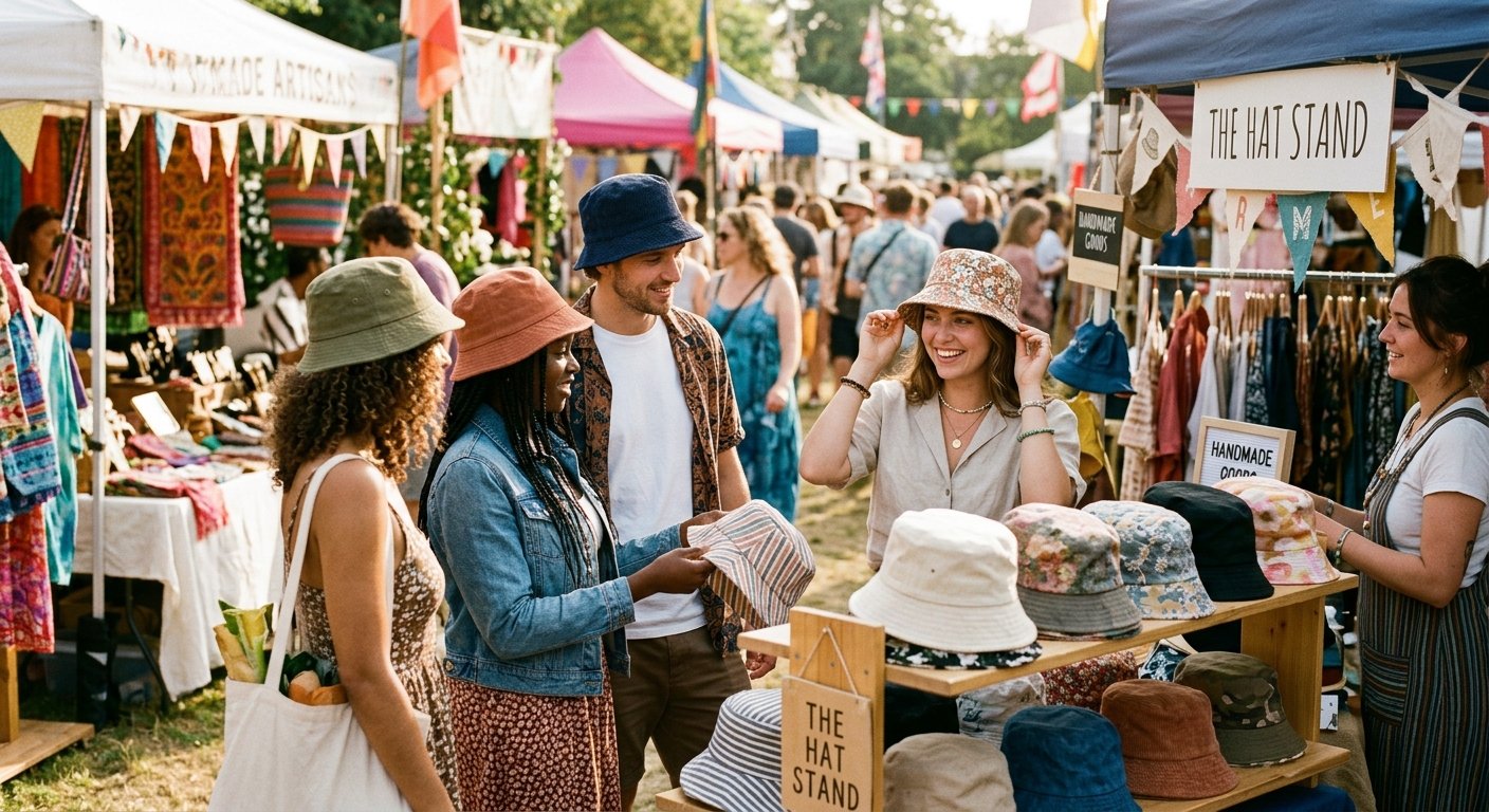Bucket hat lifestyle scene summer market wholesale buying guide