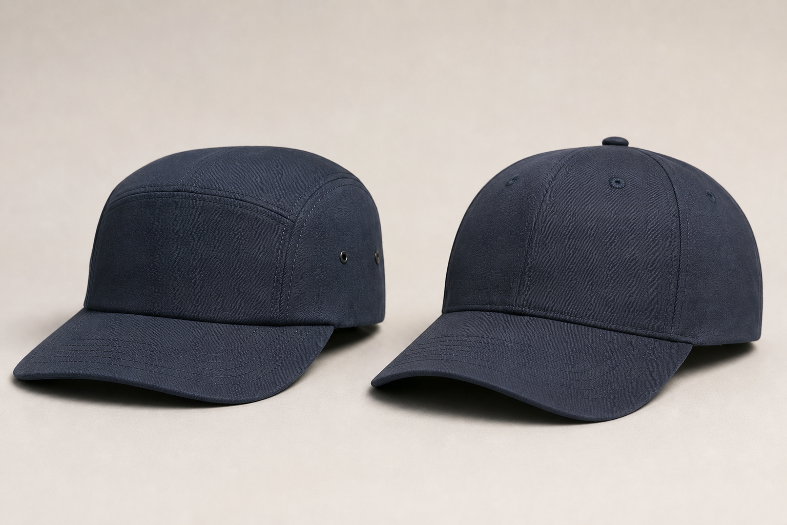 5-panel vs 6-panel baseball caps for brand buyers hero image