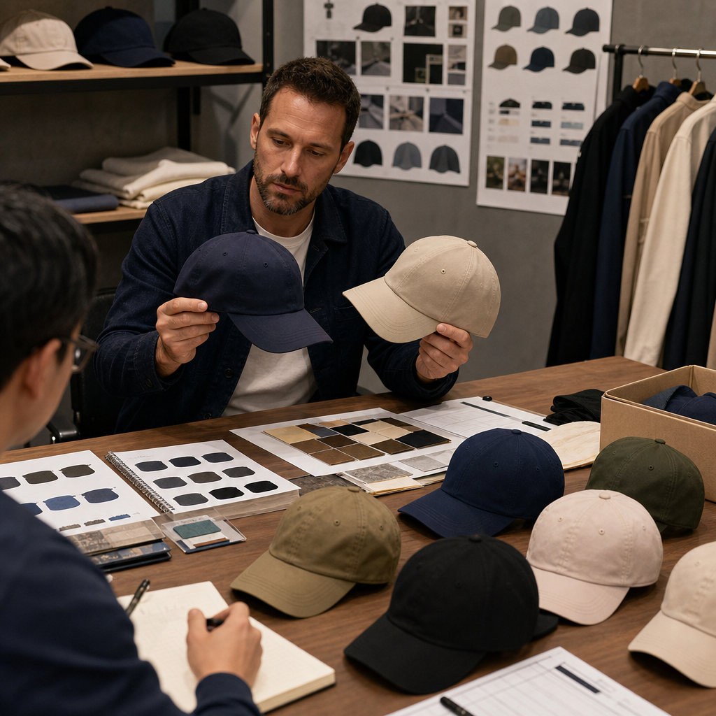 5-panel vs 6-panel baseball caps for brand buyers scenario image