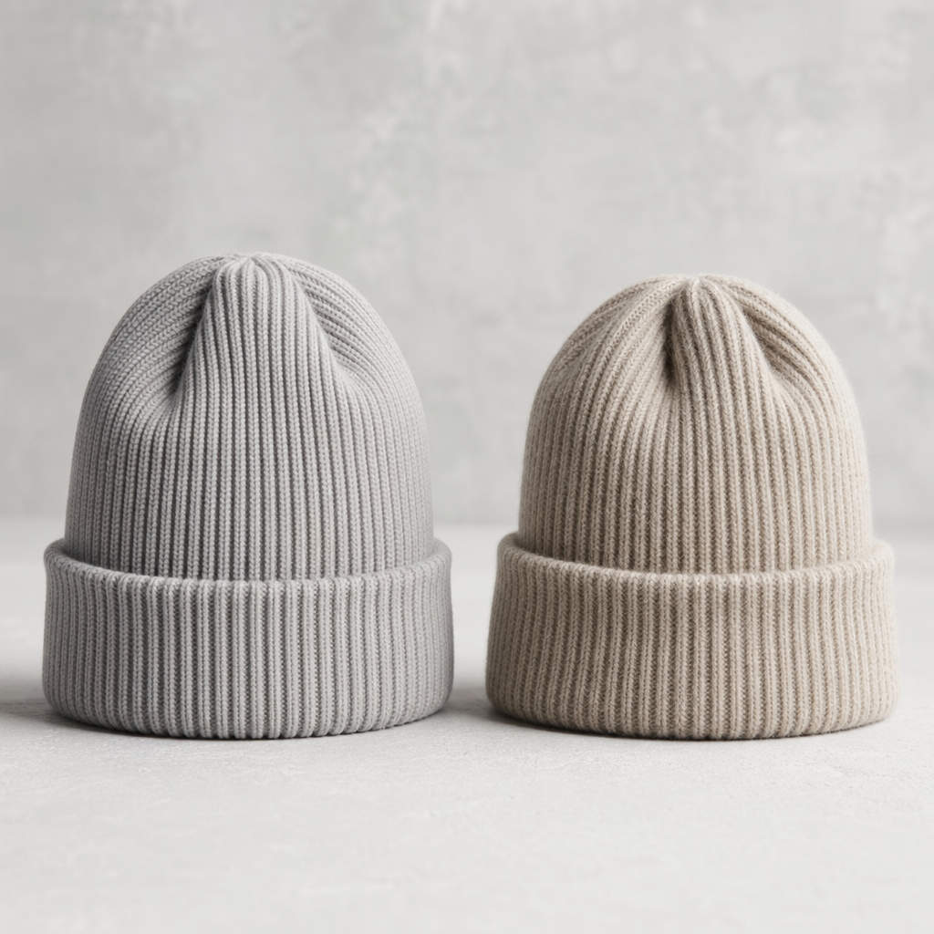 acrylic vs wool beanies for private label winter orders hero image