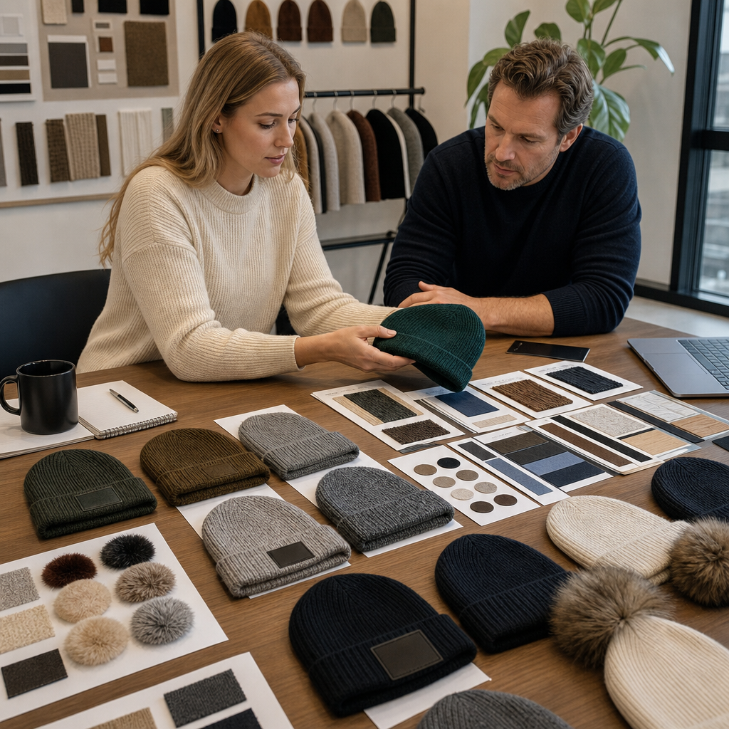 acrylic vs wool beanies for private label winter orders scenario image