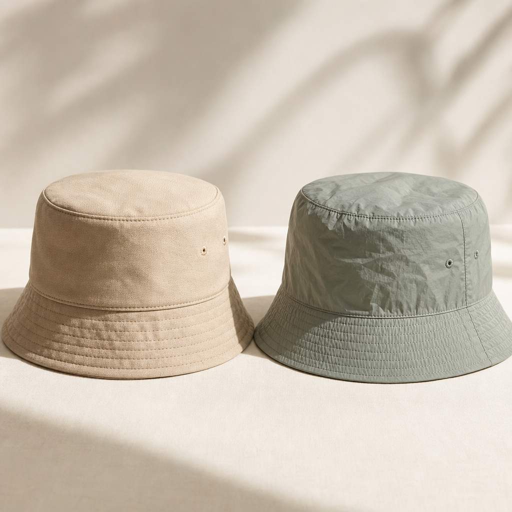 cotton vs nylon bucket hats hero image