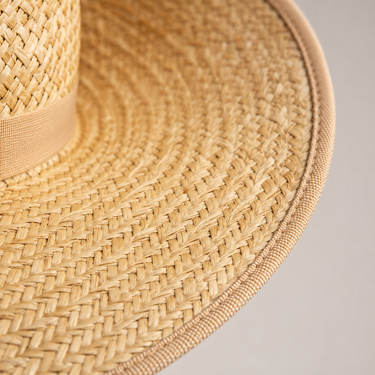 straw hat brim deformation detail image showing Straw Hat material and construction quality