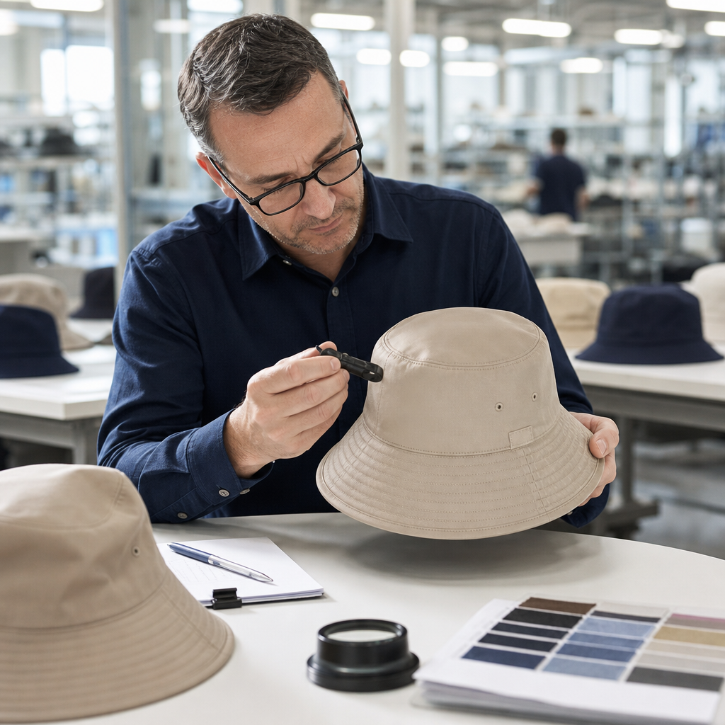import bucket hats 2026 detail image showing Bucket Hat material and construction quality