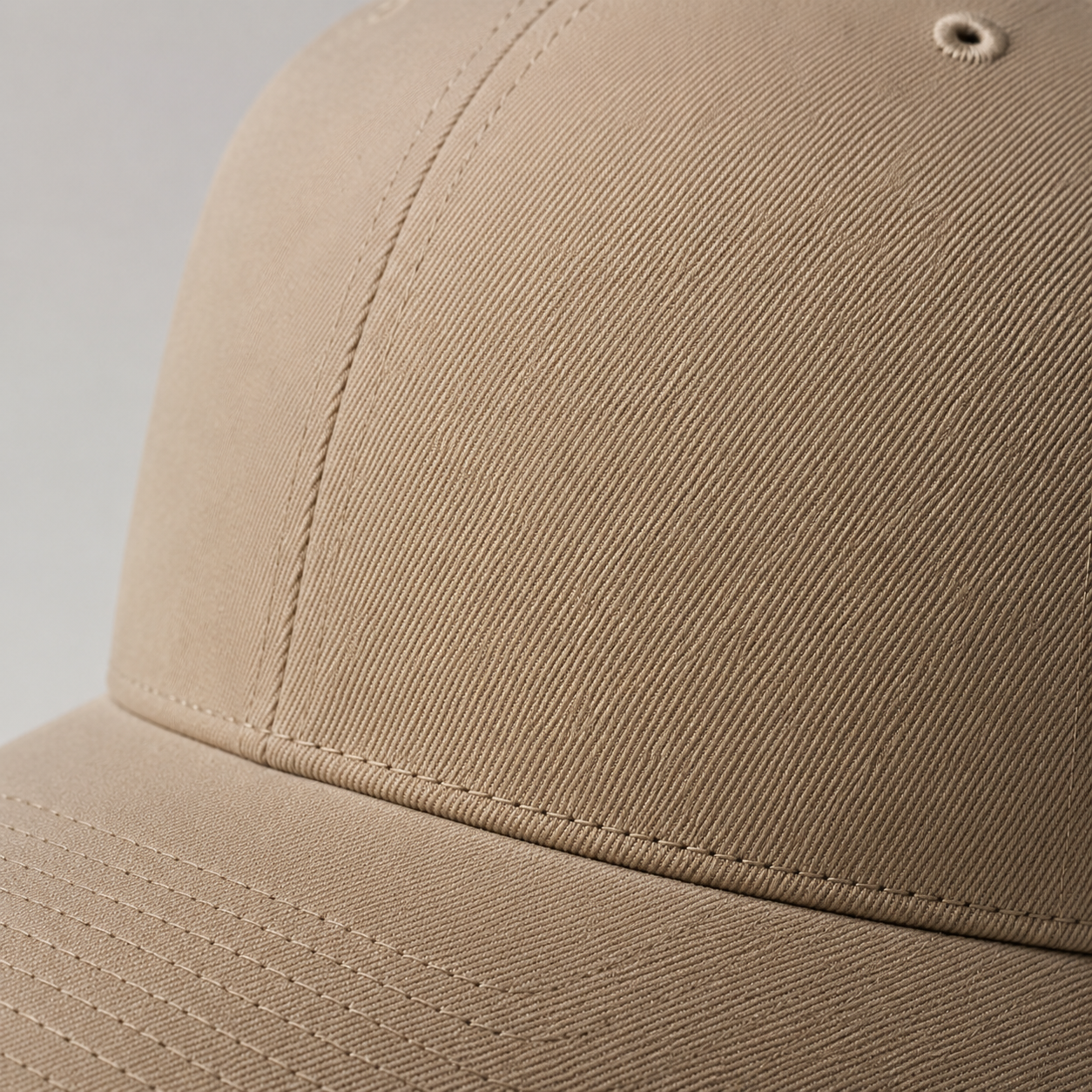 structured baseball cap supplier detail image showing Baseball Cap material and construction quality