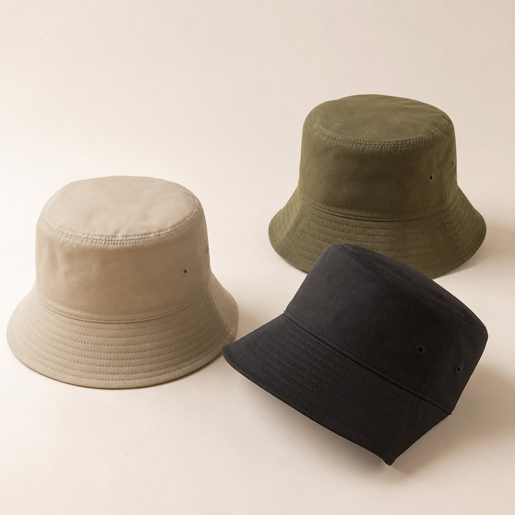 low MOQ custom bucket hats hero image for Bucket Hat wholesale buyers