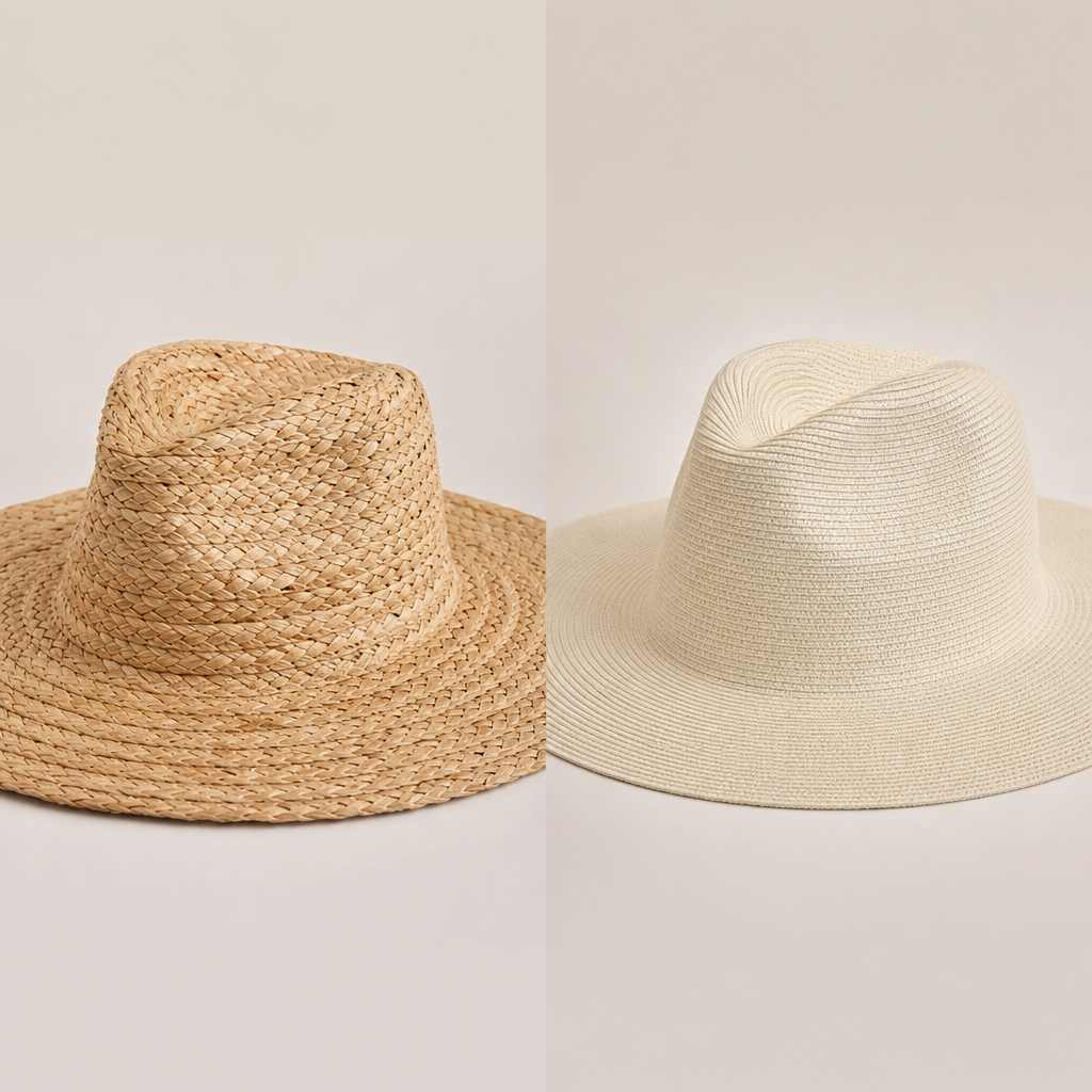 Natural straw vs paper straw hats for resort retailers hero image