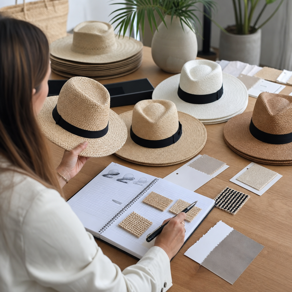 Natural straw vs paper straw hats for resort retailers scenario image
