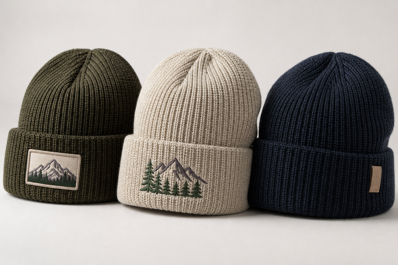 Patch, embroidery, and woven label options for custom beanies hero image
