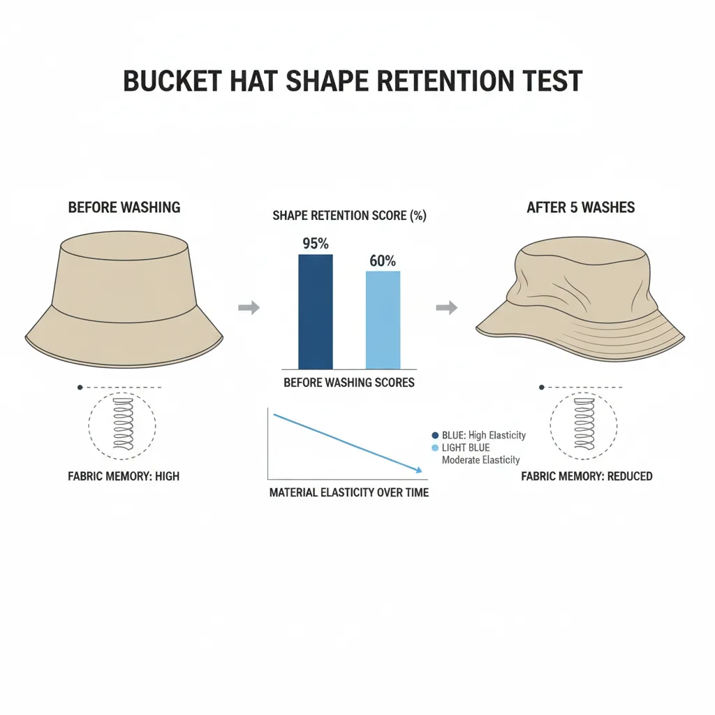 bucket hat shape retention test chart