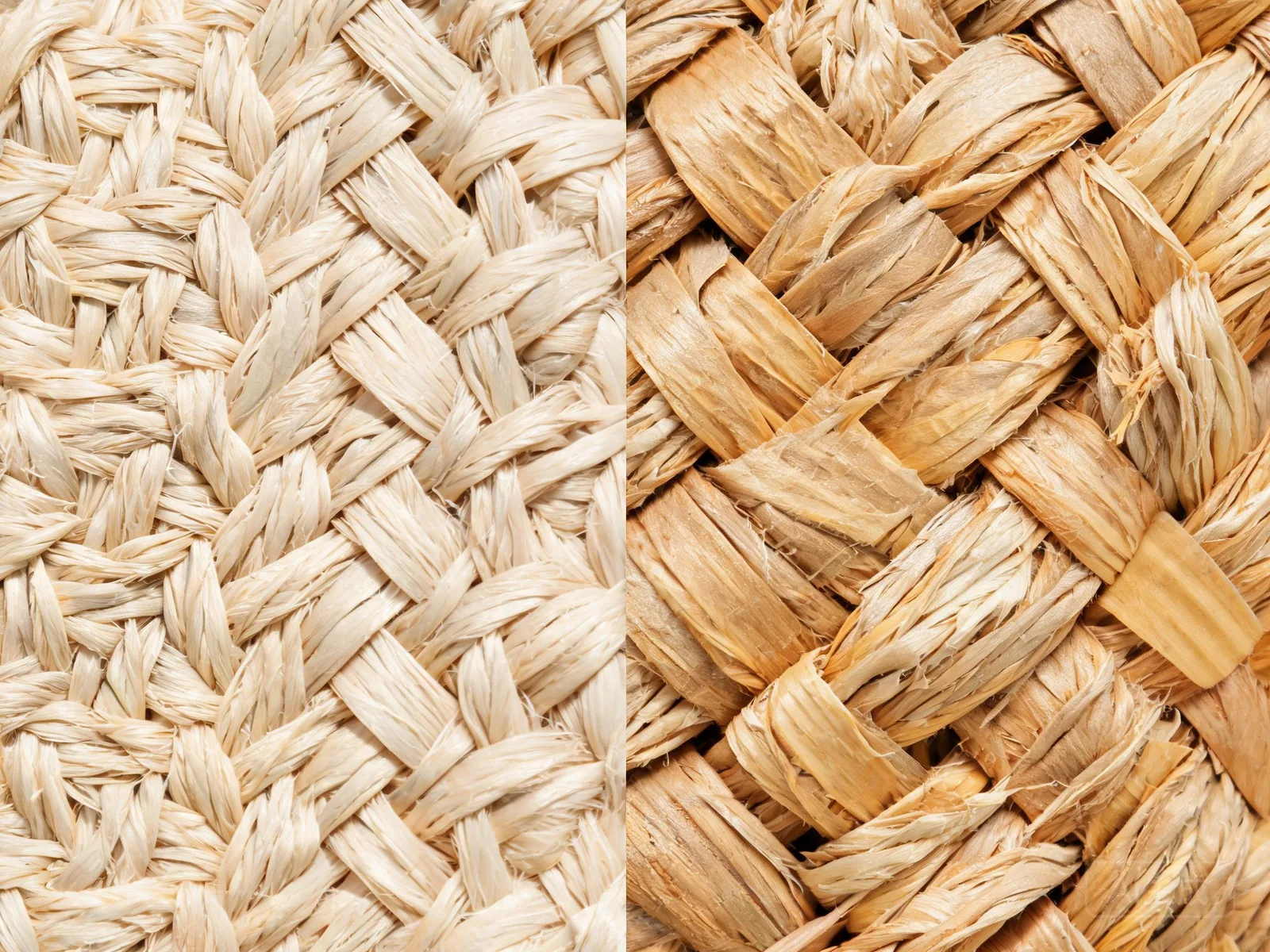 Straw hat weave close-up showing toquilla and raffia textures