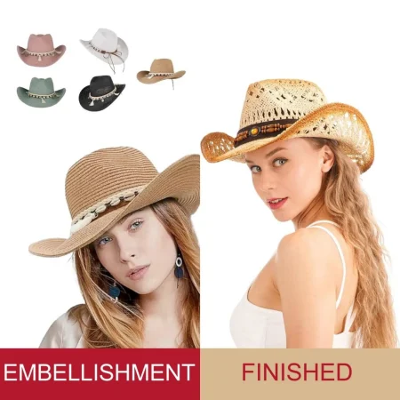straw bucket hat underbrim and lining options