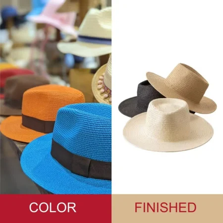 straw bucket hat logo placement options
