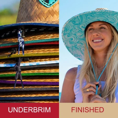 woven straw bucket hat texture and construction